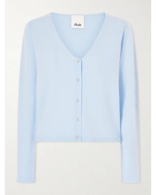 Allude Blue Cashmere Cardigan