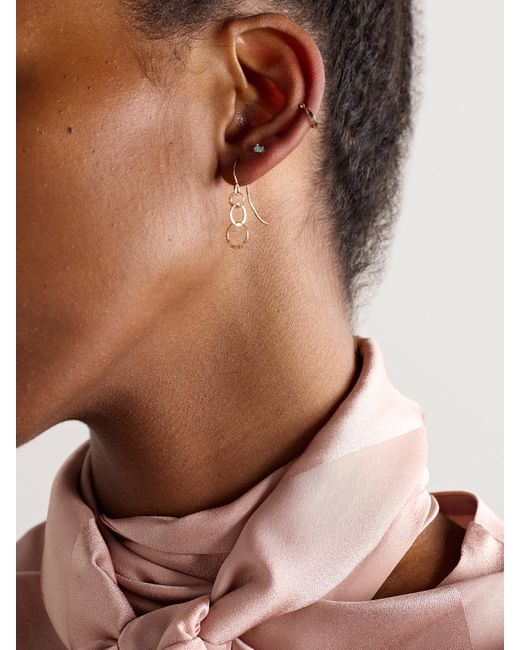 Melissa Joy Manning Natural Triple Link 14-Karat Recycled Diamond Earrings