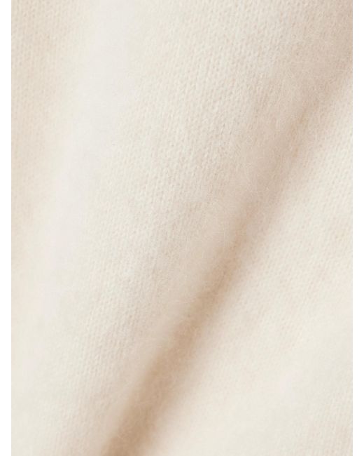 Kallmeyer White Lena Brushed-Cashmere Sweater