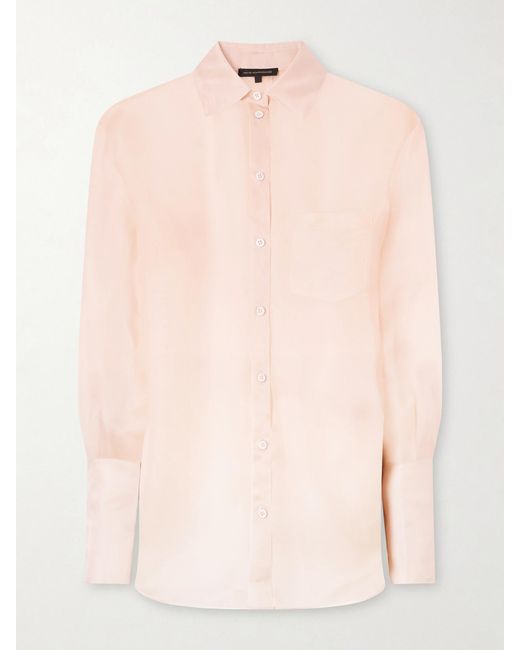 Kiki de Montparnasse Pink Silk-Organza Shirt