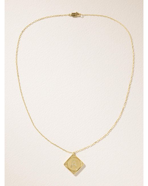 Lauren Rubinski Natural Initial 14-Karat Diamond Necklace