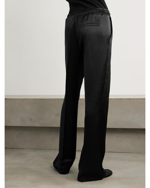 J.W. Anderson Black Jogginghose Mit Geradem Bein Aus Satin