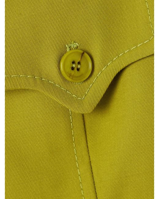 Zimmermann Green Luna Cropped Twill Vest