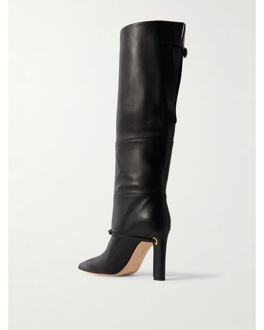 JENNIFER CHAMANDI Black Eddie Kniehohe Stiefel Aus Leder