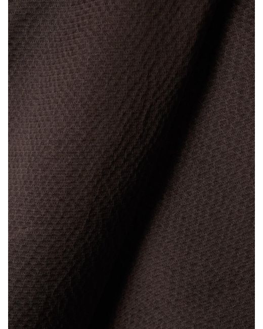 Gabriela Hearst Brown Marcela Draped Hammered Silk Blouse