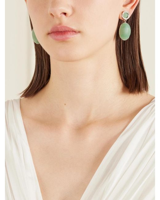 Jennifer Behr Green Ruthie-Tone Aventurine Earrings