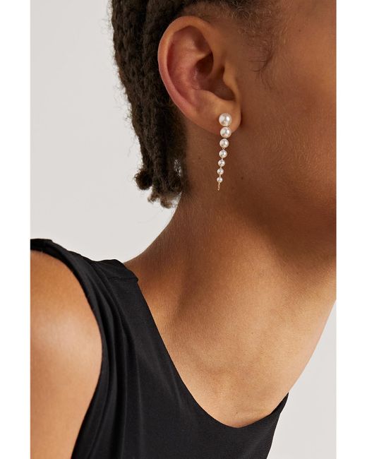 Mizuki Natural 14-Karat Pearl Earrings
