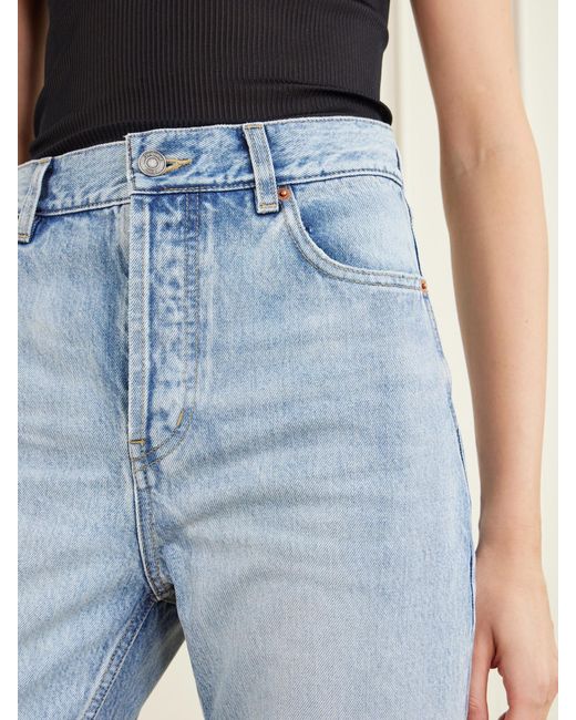 Saint Laurent Blue High-Rise Slim-Leg Jeans