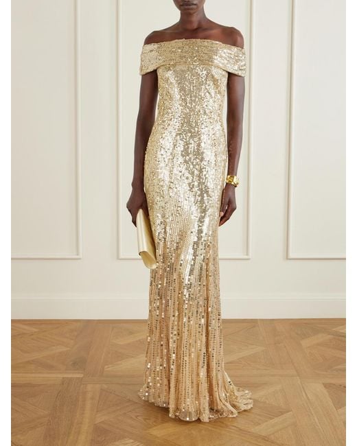 Jenny Packham Natural Trixie Embellished Gown
