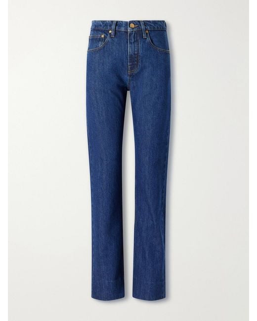 Jil Sander Blue Mid-Rise Straight-Leg Jeans