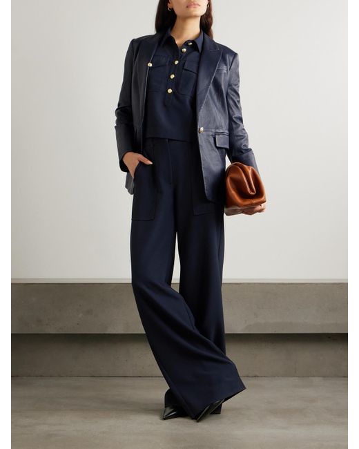 Veronica Beard Blue Colvin Oberteil Aus Twill