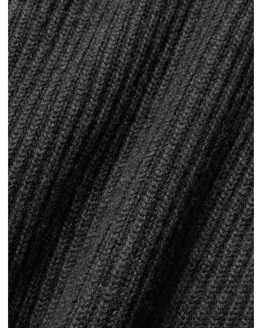 Khaite Black Manuela Pullover Aus Geripptem Kaschmir