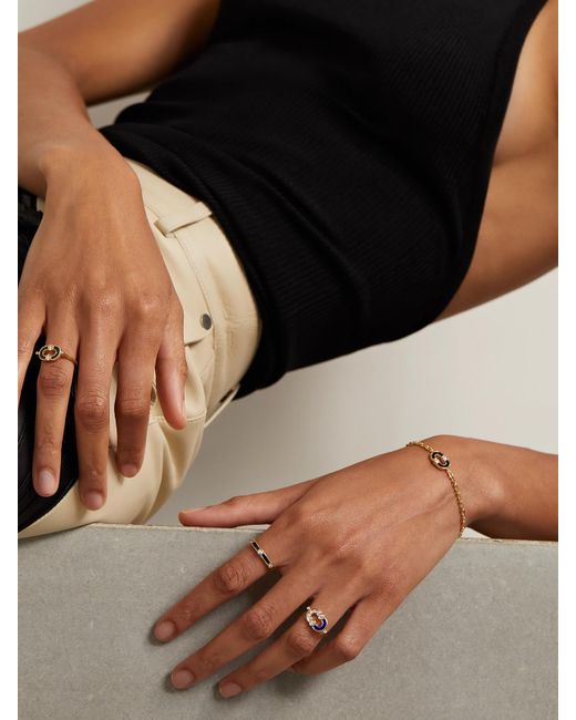 Viltier Metallic Rayon 18-Karat, Onyx And Diamond Ring