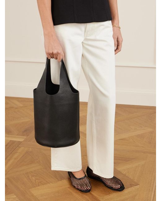 A.Emery Black Wren Textured-Leather Tote