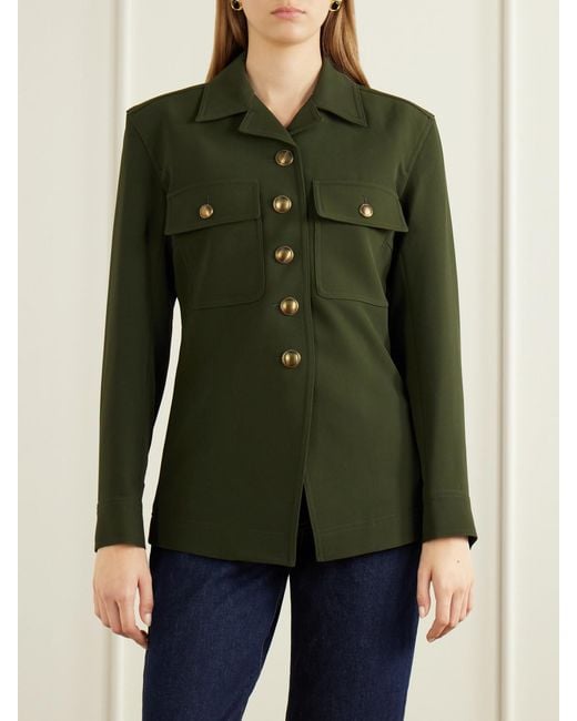 Veronica Beard Green Molyneaux Twill Jacket