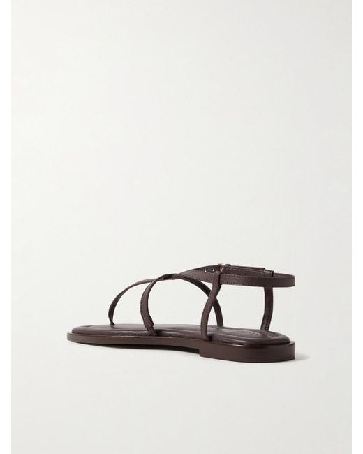 A.Emery Brown Remly Textured-Leather Sandals