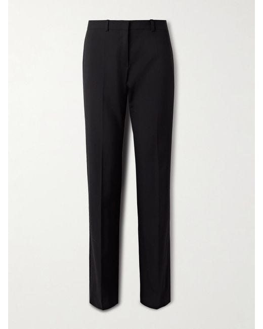 Pantalon Droit En Serge De Laine Hiram The Row en coloris Black