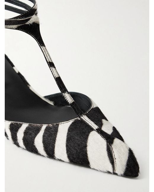 Khaite Multicolor Mia Zebra-Print Calf Hair Pumps