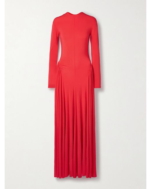 TOVE Orea Gathered Stretch-Jersey Maxi Dress