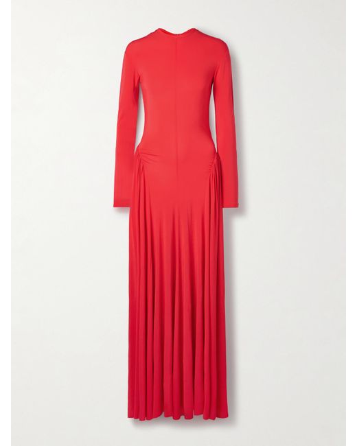 TOVE Red Orea Maxikleid Aus Stretch-Jersey Mit Raffungen