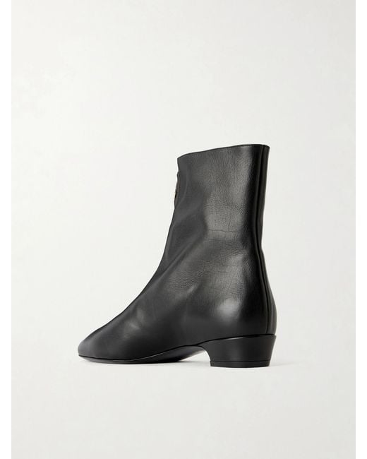 Herbert Levine Black Easy Does It 25 Leather Ankle Boots