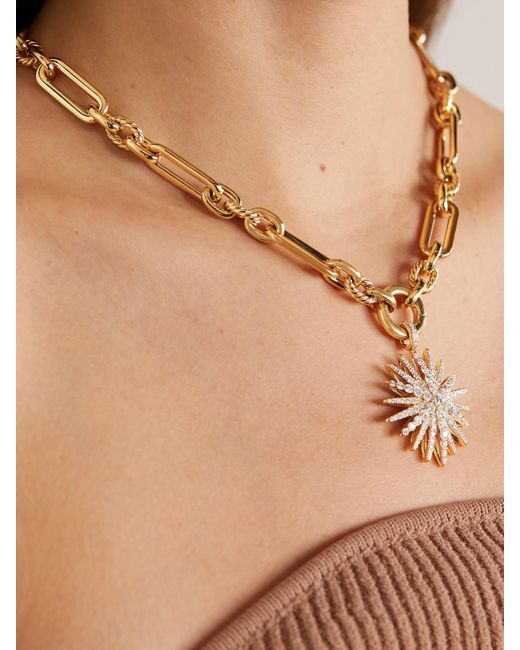David Yurman Natural Starburst Xl 18-Karat Diamond Pendant
