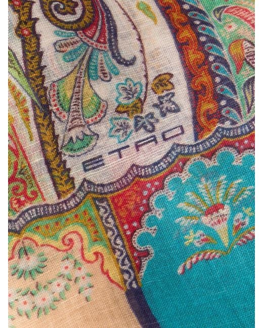 Etro White Aida Printed Scarf