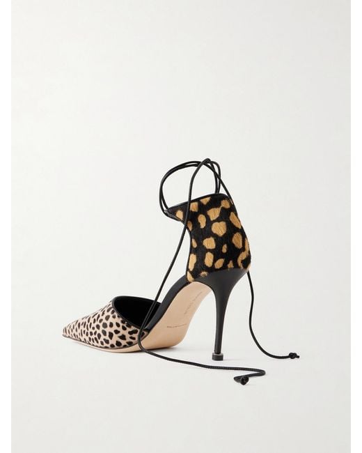 Manolo Blahnik Multicolor Gambis 90 Calf Hair Animal-Print Pumps