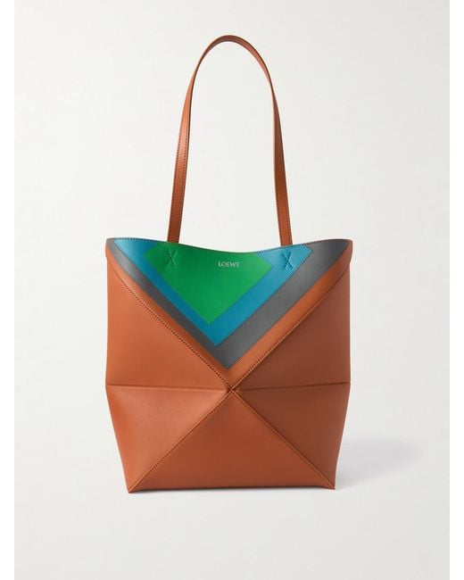 Loewe Multicolor Puzzle Fold Convertible Medium Leather Tote