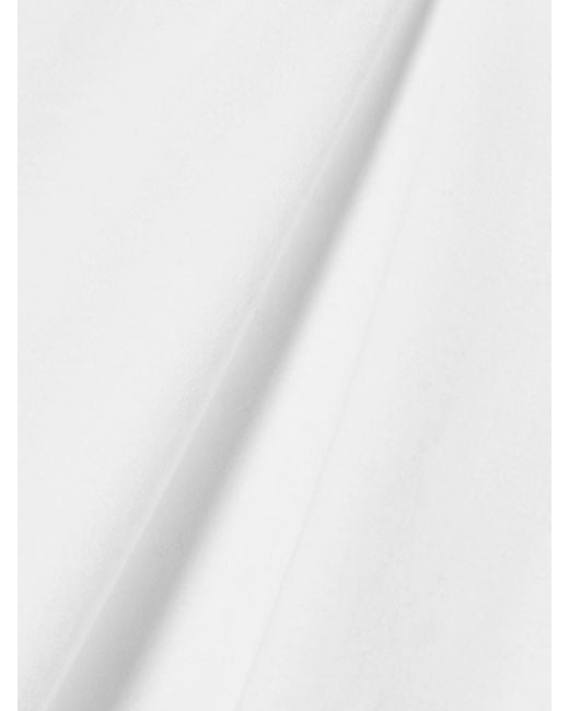 ÉTERNE White Short Sleeve Baby Tee Cotton And Modal-Blend Jersey T-Shirt