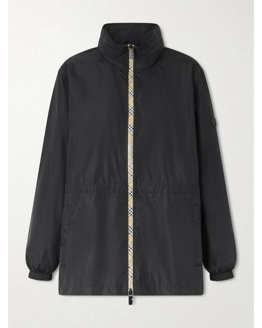 Burberry Black Hooded Shell Jacket