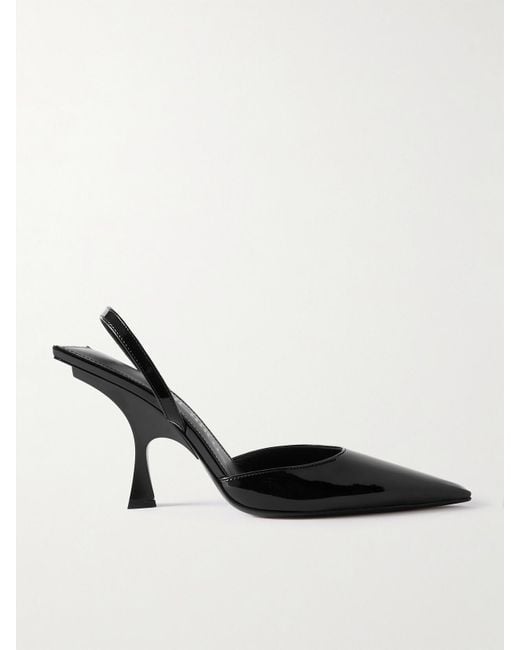 The Attico White Ester Patent-Leather Mules