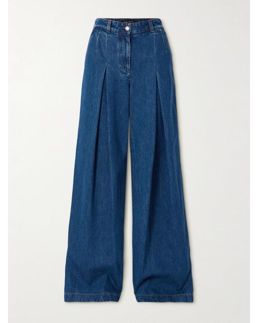 Dolce & Gabbana Blue High-Rise Wide-Leg Jeans