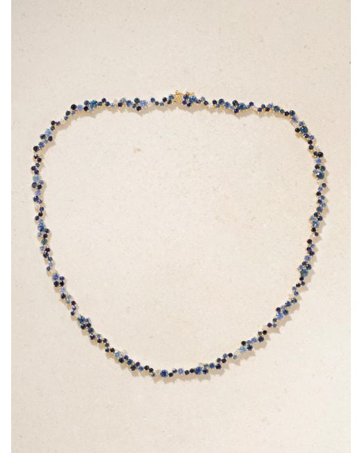 Sydney Evan Natural Cocktail Eternity 14-Karat, Diamond And Sapphire Necklace