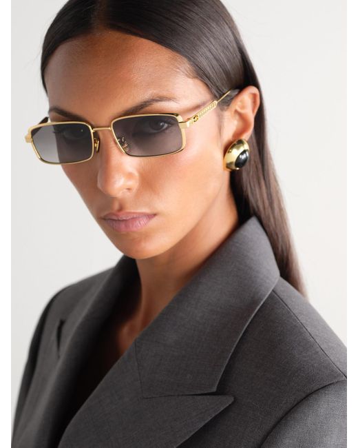 Dior Metallic Diorcannage S2U Rectangular-Frame-Tone Sunglasses