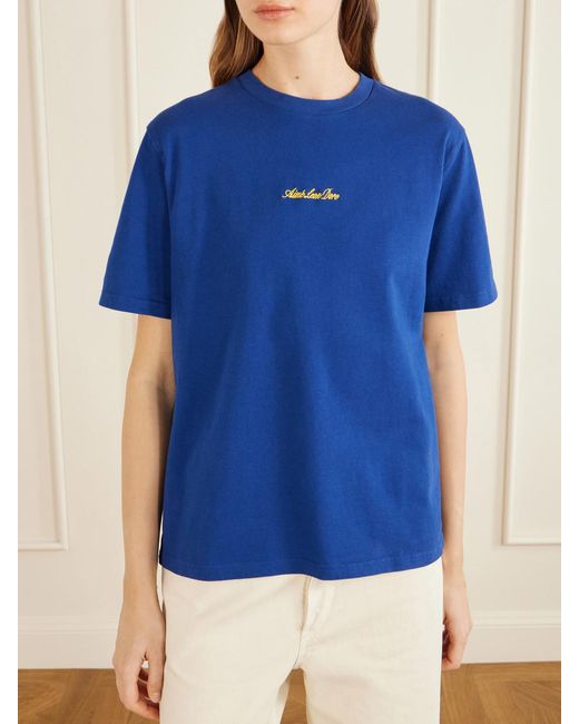 Aimé Leon Dore Blue Logo-Embroidered Cotton T-Shirt