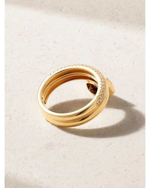 SHAY Natural Floating Bezel 18-Karat Diamond Ring