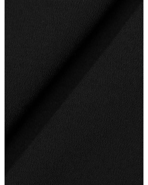 Proenza Schouler Black Lena Strapless Gathered Cotton-Blend Poplin Top