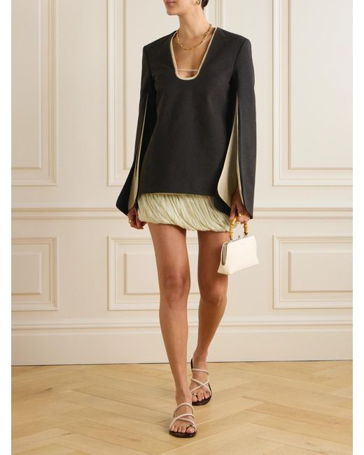 Tory Burch Black Mehrlagiges Oberteil Aus Crêpe