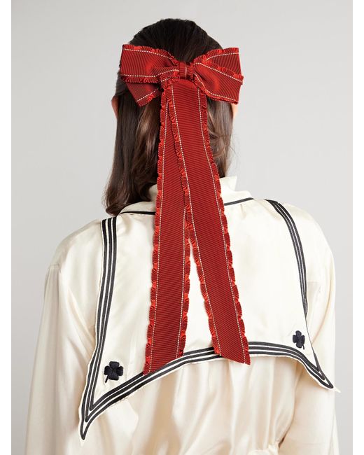 Bode Red Winner's Sash Haarspange Mit Faille-Schleife Aus Einer Baumwollmischung