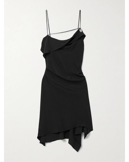 acne studios asymmetric dress Acne Studios // Grey Ruffled Tie Dress – VSP Consignment main image 0