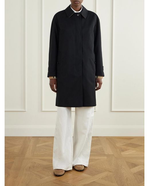 Burberry Black Cotton-Gabardine Coat