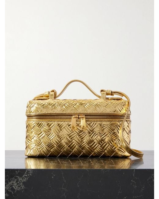 Bottega Veneta Schultertasche Aus Metallic-Leder