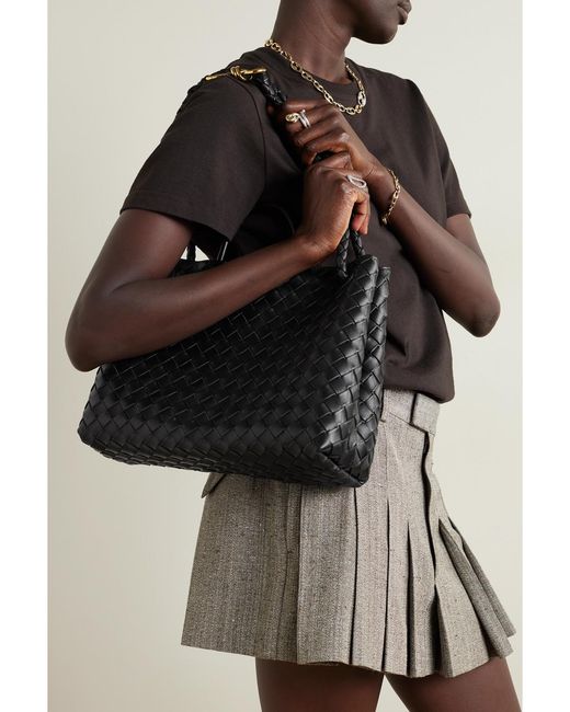 Bottega Veneta Black Andiamo Large Intrecciato Leather Tote