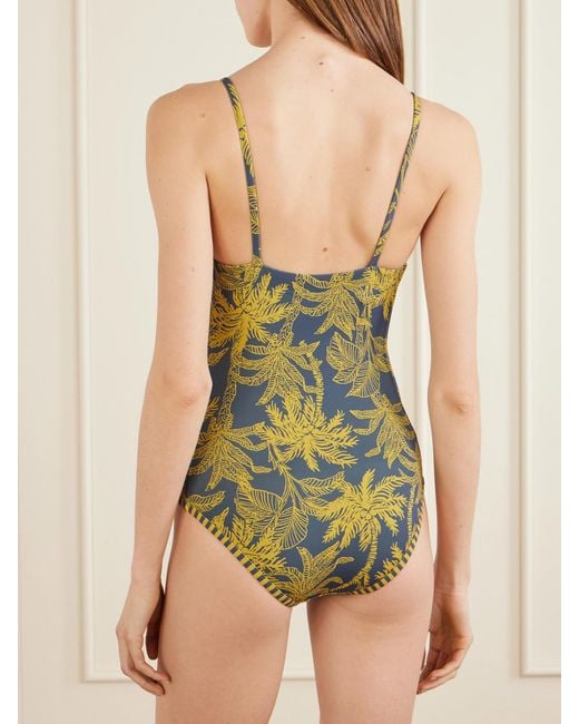 Eres Green Tropical Printed Swimsuit