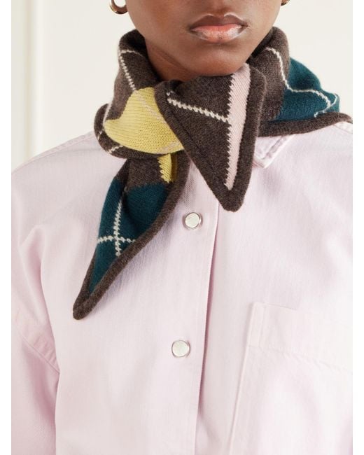 &Daughter Multicolor Ava Argyle Cashmere Scarf