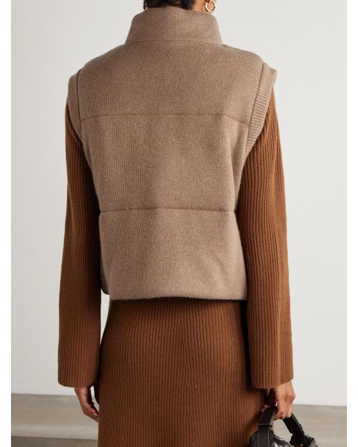 LeKasha Natural Montana Quilted Organic Cashmere Vest