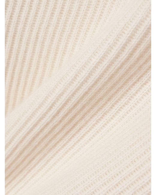Nili Lotan Natural Korina Ribbed Cashmere Sweater