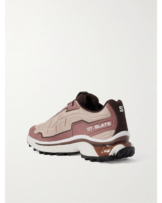 Salomon Brown Xt-Slate Rubber-Trimmed Mesh Sneakers