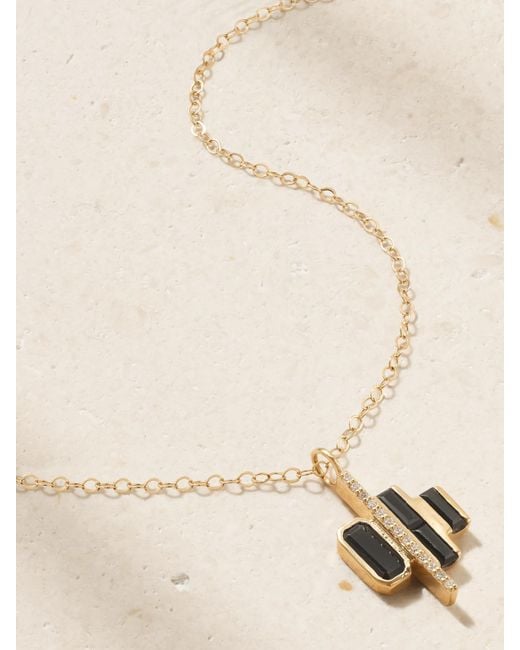 Melissa Joy Manning Natural Cityscape Triple 14-Karat Recycled, Spinel And Diamond Necklace